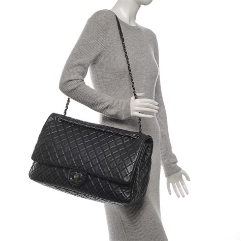 chanel quilted flap bag soft calfskin|Chanel black quilted flap bag.